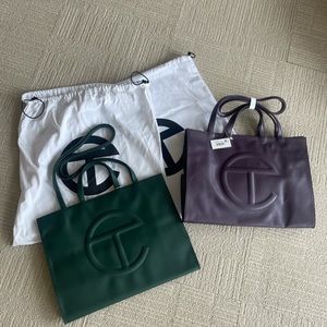 Telfar LARGE EGGPLANT shopping tote
